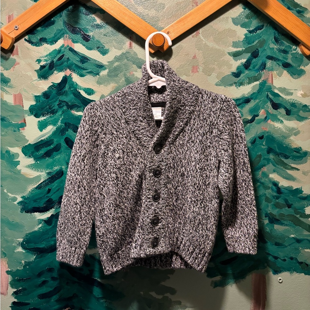 Okie Dokie Black and White Cardigan Sweater